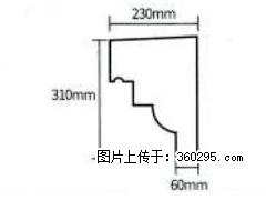 产品分解图型 - 檐口线，型号：SX311-YK-3，规格：230x310mm(3) - 巴彦淖尔盟三象EPS建材 bycem.sx311.cc