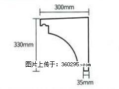 产品分解图型 - 檐口线，型号：SX311-YK-2，规格：300x330mm(2) - 巴彦淖尔盟三象EPS建材 bycem.sx311.cc